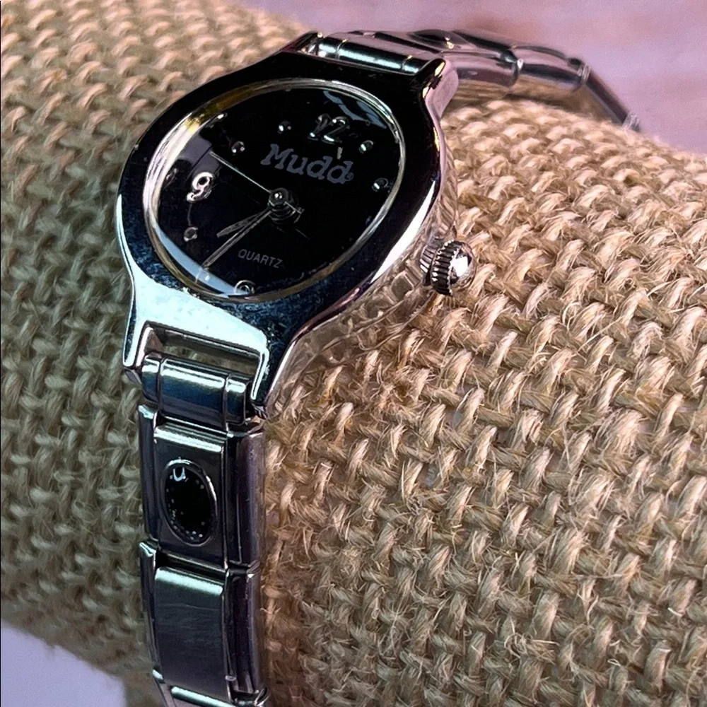 Mudd Black and Silver watch Not Tested